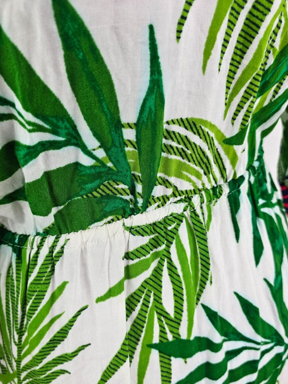 Flying Tomato Tropical Leaf Print Kimono Style Maxi Dress - Picture 6 of 7